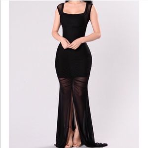 Black Mesh Mermaid Dress